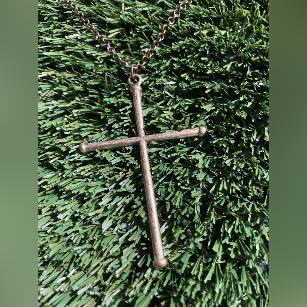 Interlocking Necklace With Cross - image 2